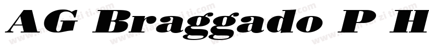 AG Braggado P HeavyItalic字体转换